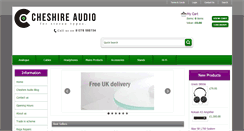 Desktop Screenshot of cheshireaudio.co.uk