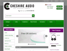 Tablet Screenshot of cheshireaudio.co.uk